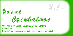 uriel czimbalmos business card